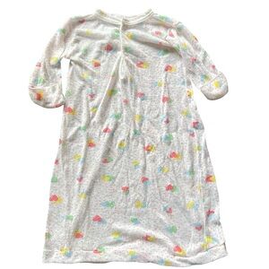 Vintage Sears Baby Gown Sleeper Pastel Heart Print 80s Infant Nurseycore
